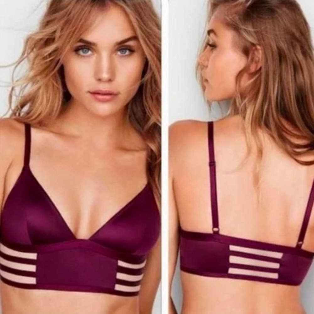 Victoria's Secret Elegant Burgundy Bralette Size XS